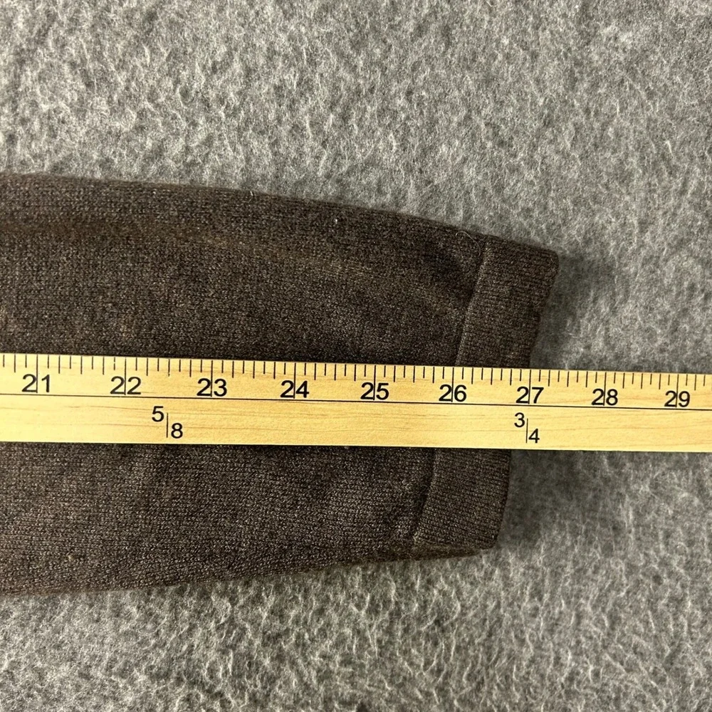Banana Republic Mens V‎ Neck Sweater Dark Brown Silk Cashmere Size L